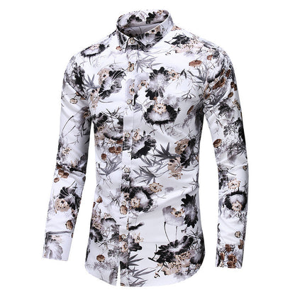 Dexter - Stylish printed long-sleeve shirt for men