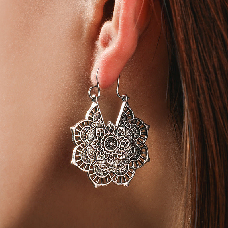 Sanya – Lotus Mandala Earrings