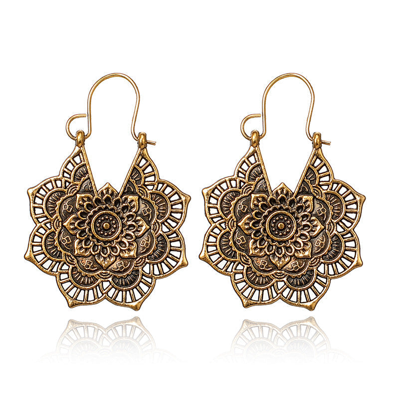 Sanya – Lotus Mandala Earrings