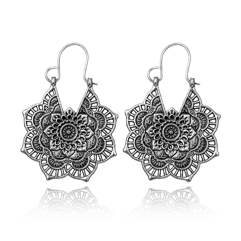 Sanya – Lotus Mandala Earrings