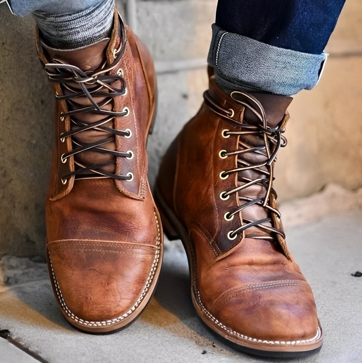 Volker - Comfortable Lace-Up Boots