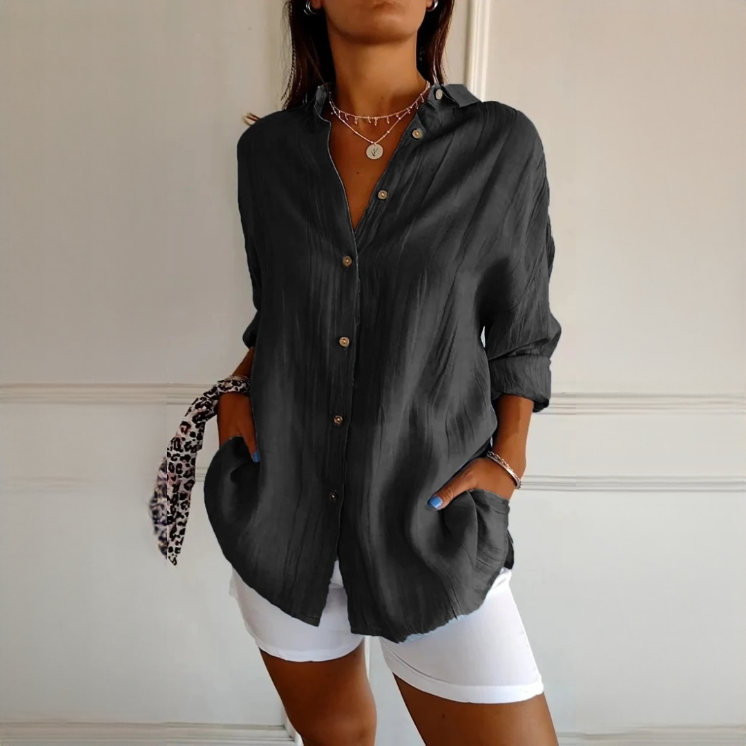 Xaelle - Elegant shirt with button placket