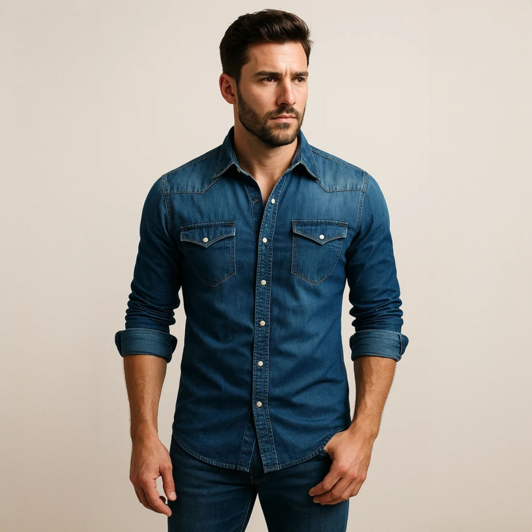 Maxime - Comfortable long-sleeve polo shirt