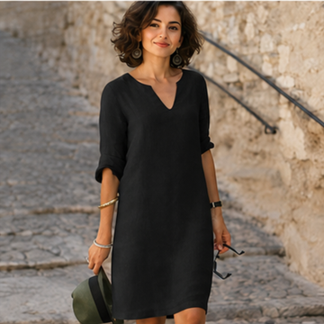 Guilaine - Elegant and chic dress with V-neck