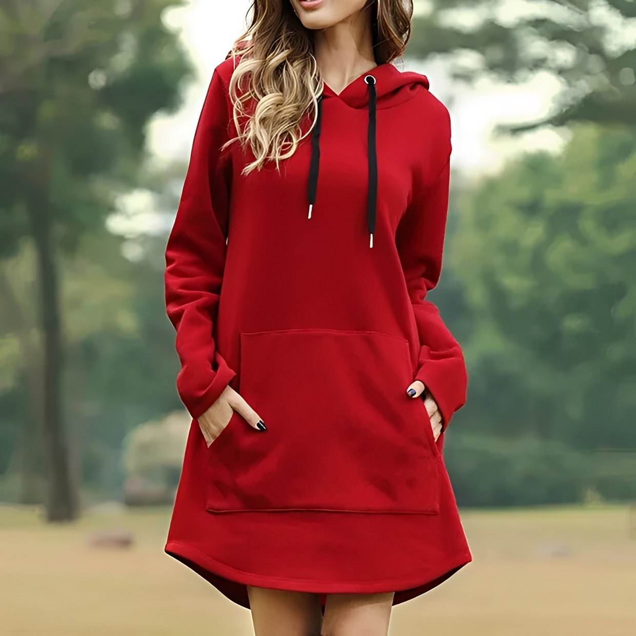 Juris - Elegant mini dress with hood