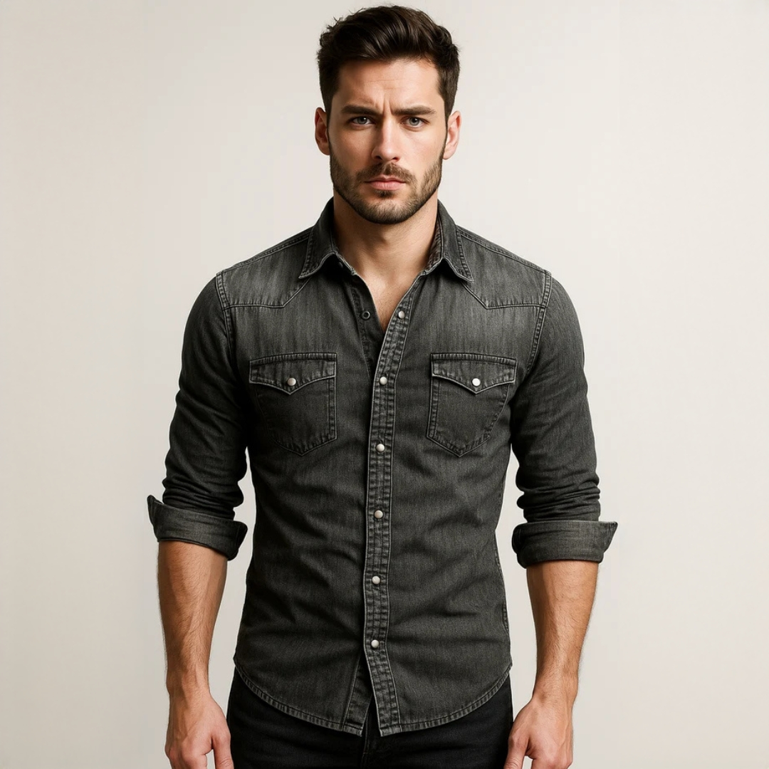 Maxime - Comfortable long-sleeve polo shirt