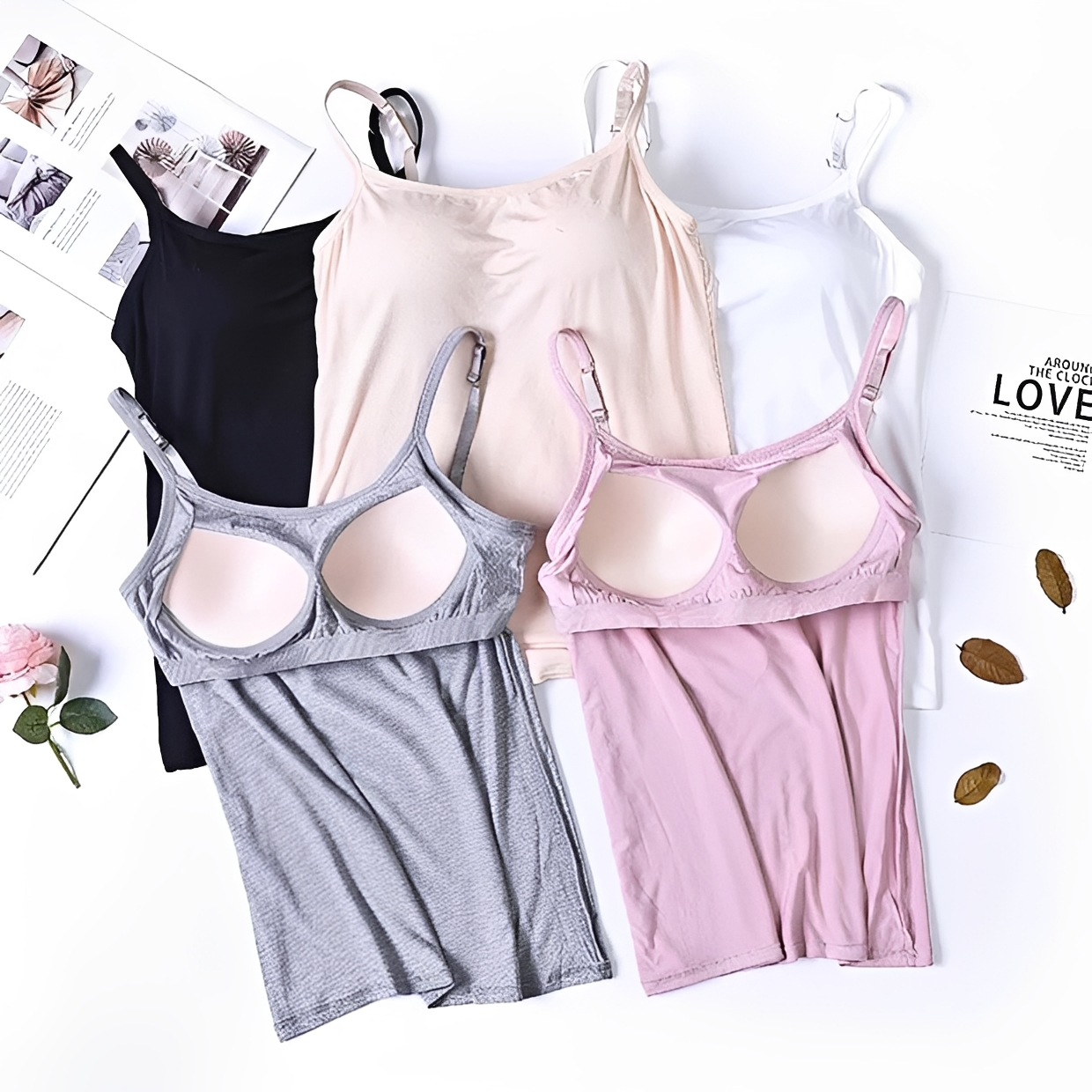 Selena - Elegant top with built-in bra