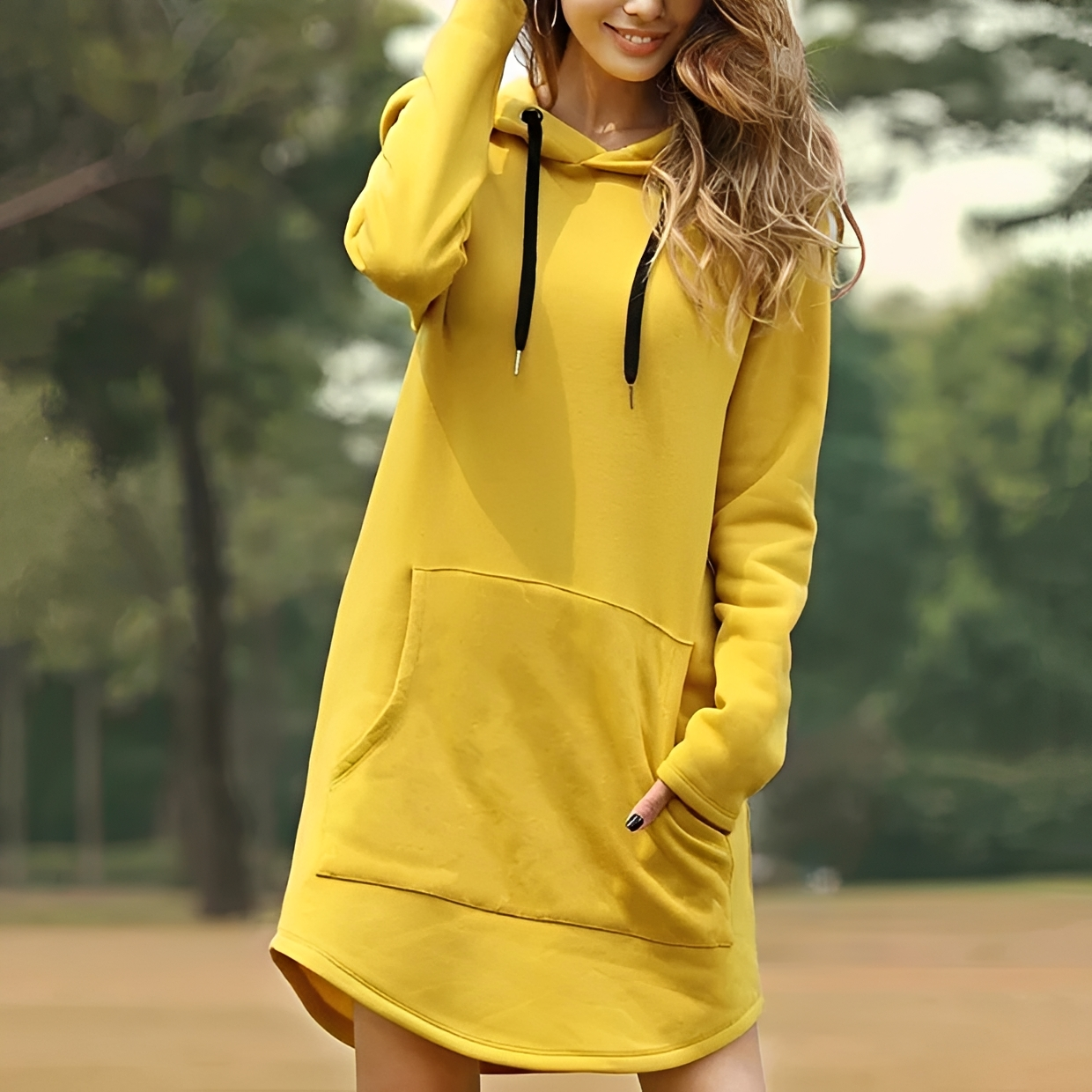 Juris - Elegant mini dress with hood