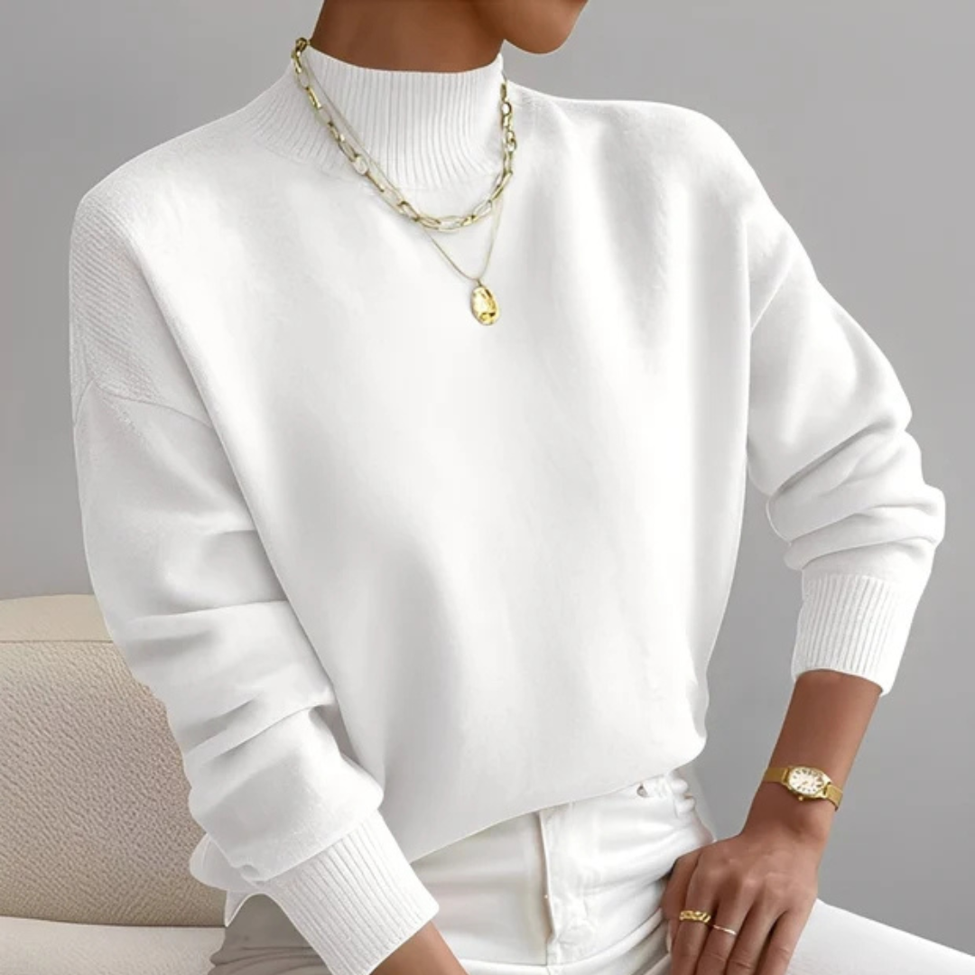 Roxana - Cozy sweater with stand-up collar