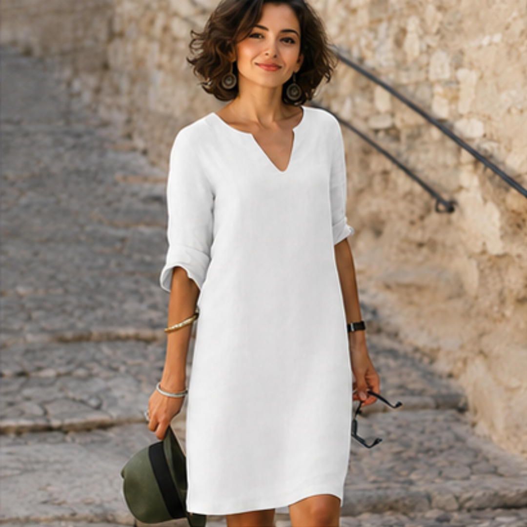 Guilaine - Elegant and chic dress with V-neck