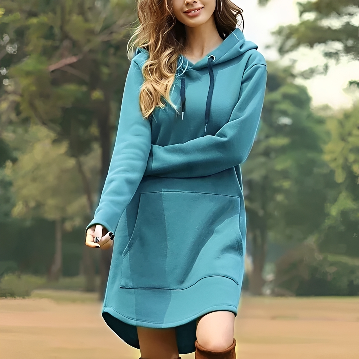 Juris - Elegant mini dress with hood