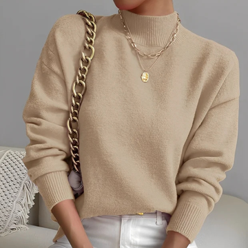 Roxana - Cozy sweater with stand-up collar