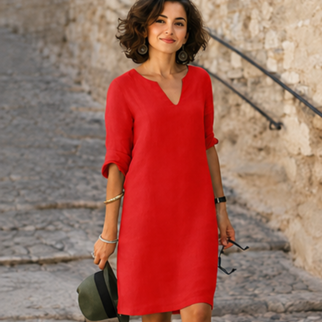 Guilaine - Elegant and chic dress with V-neck