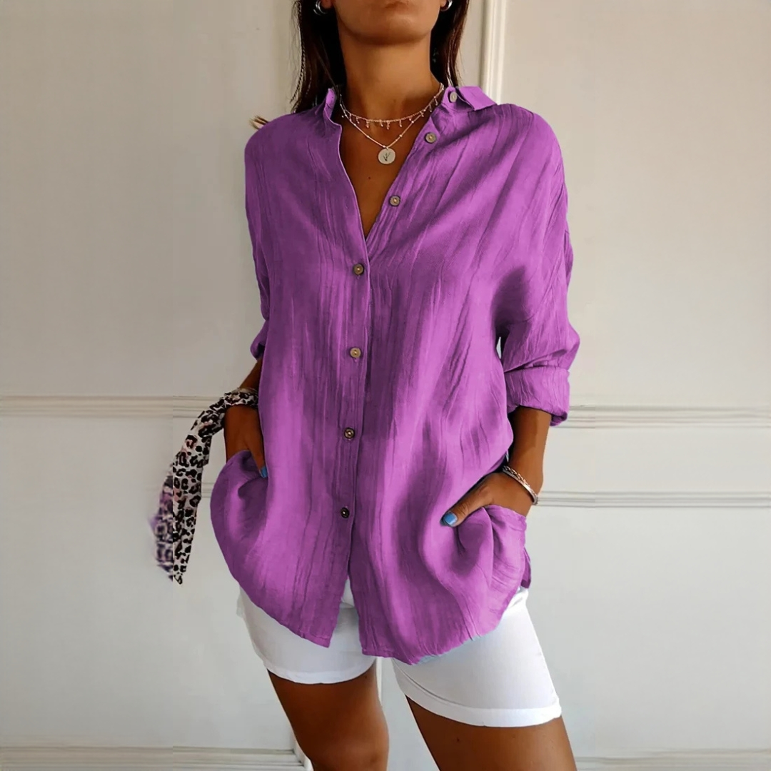 Xaelle - Elegant shirt with button placket