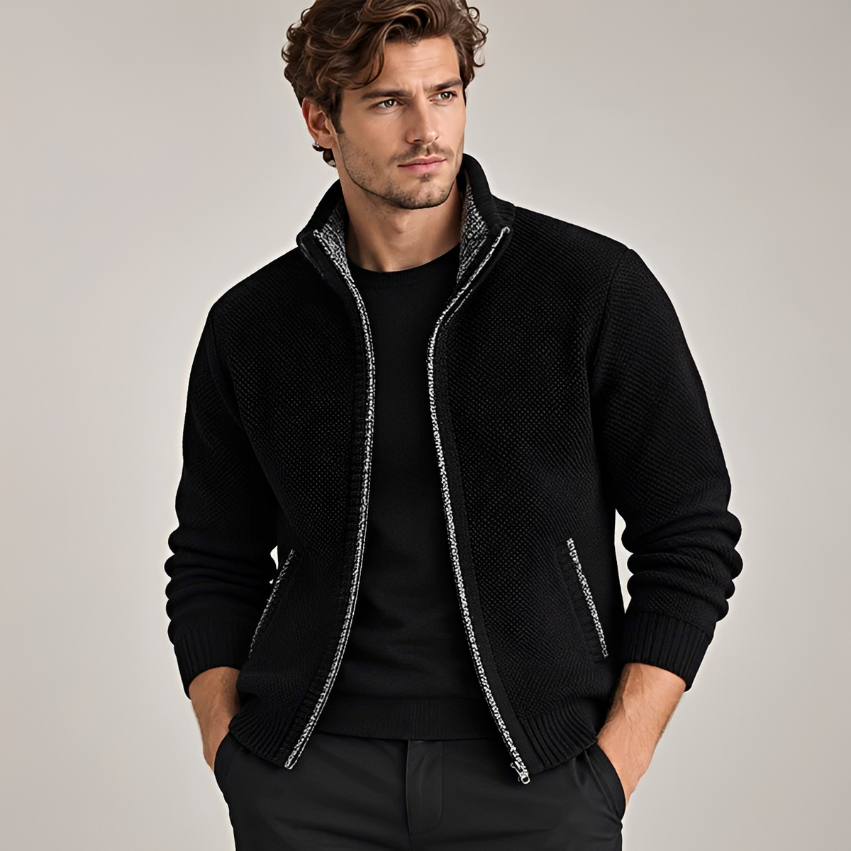 Iker - Cozy jacket with zipper