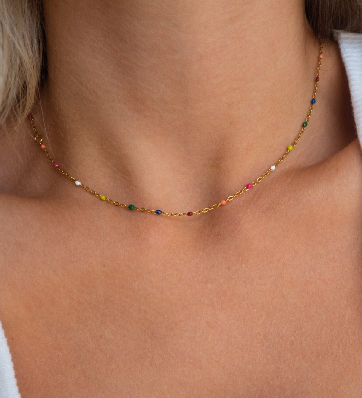 Alba - Rainbow and Gold Necklace