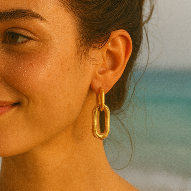 Mariz – Earrings of Cuban Chain Brilliant