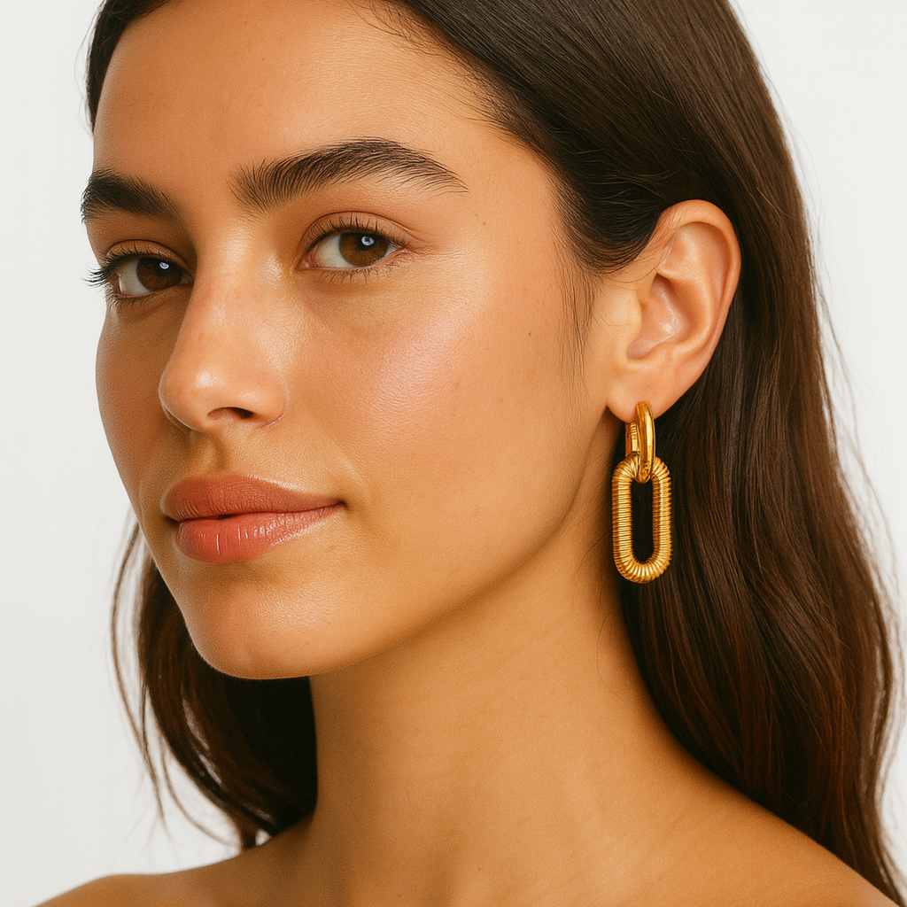 Mariz – Earrings of Cuban Chain Brilliant