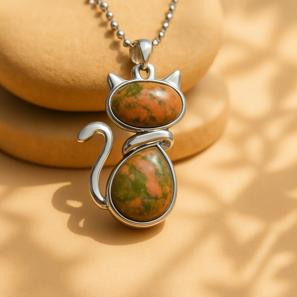 Mila – Cat collar with natural stone