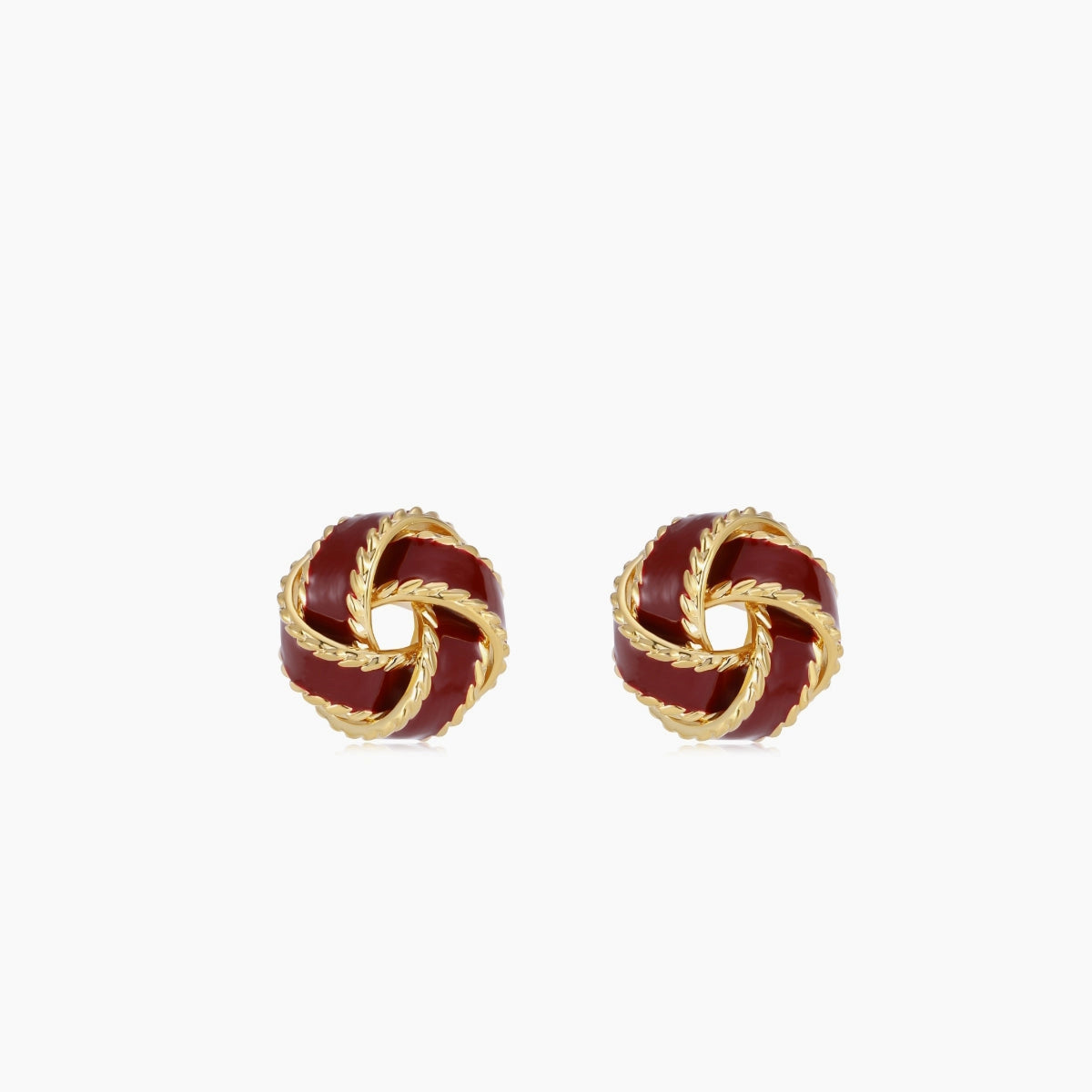 Lara – vintage enamel hoop earrings