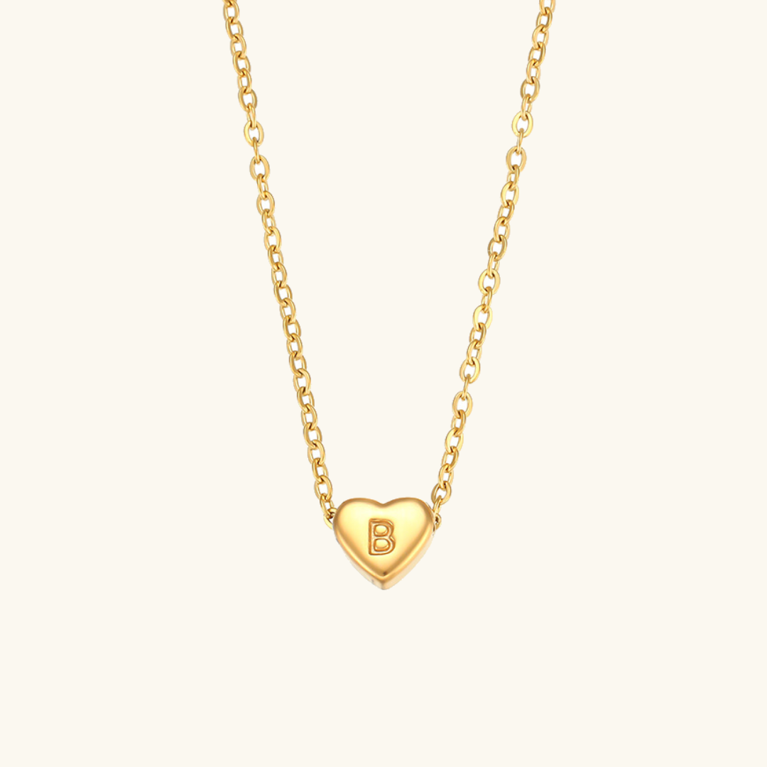 Heart - Gold Initials Necklace