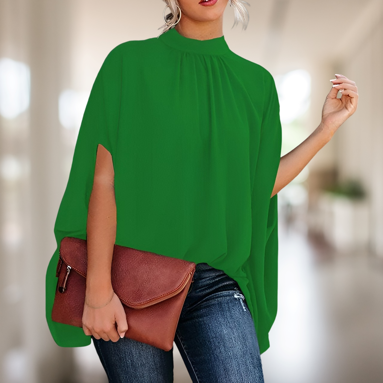 Zara - Stylish Blouse with Flared Cut