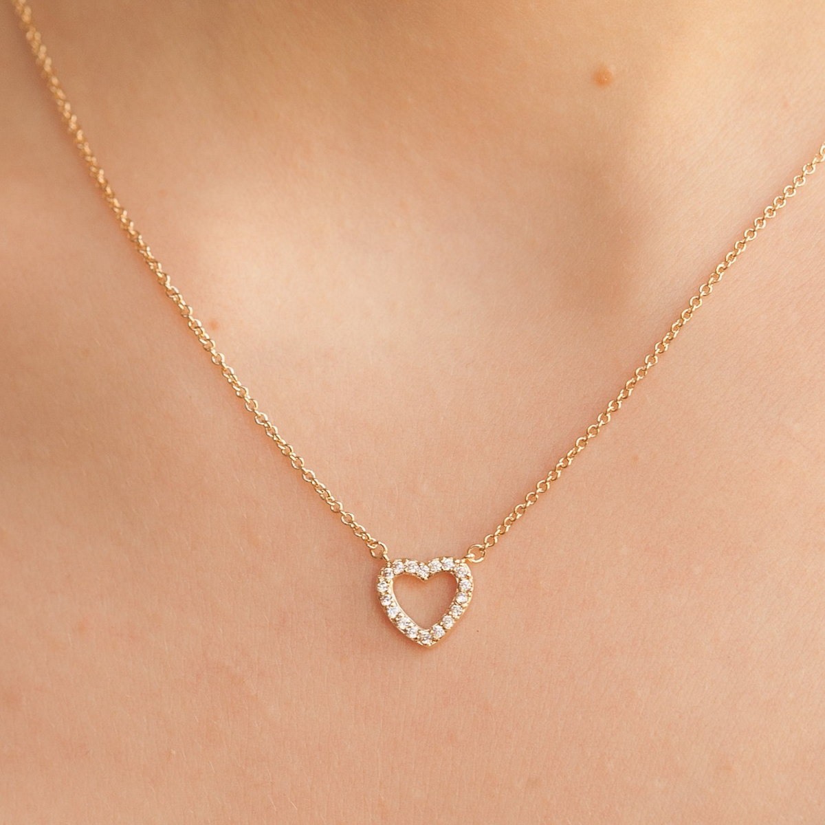 Small love necklace - Bright heart necklace