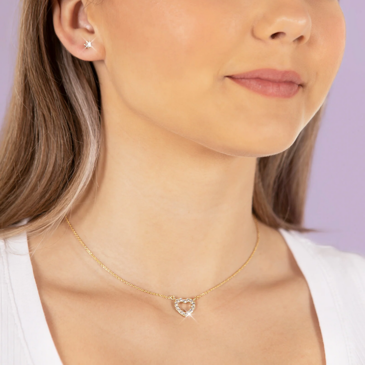 Small love necklace - Bright heart necklace