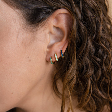 Elegant inlay earrings