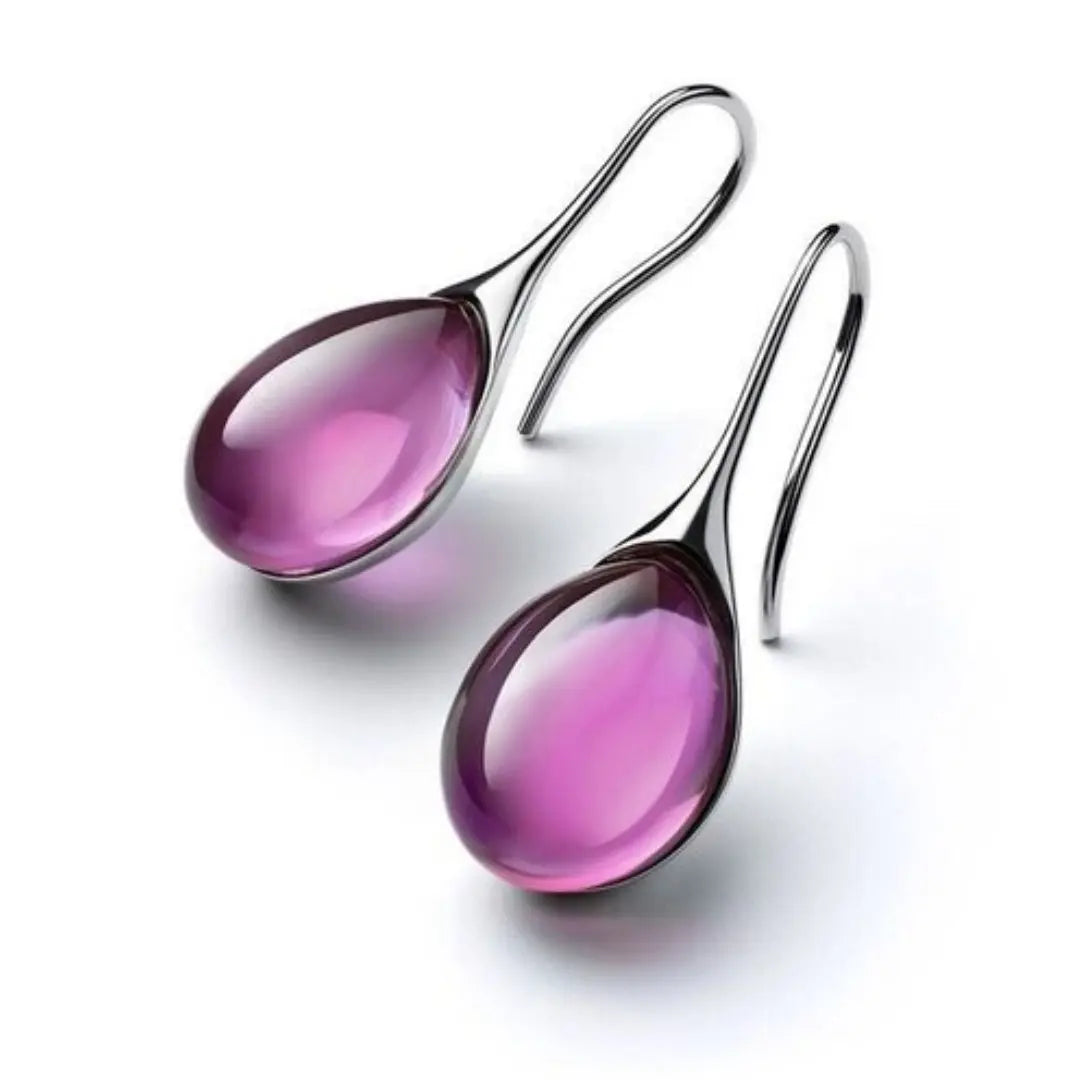 Leila – Bicolor Crystal Drop Earrings