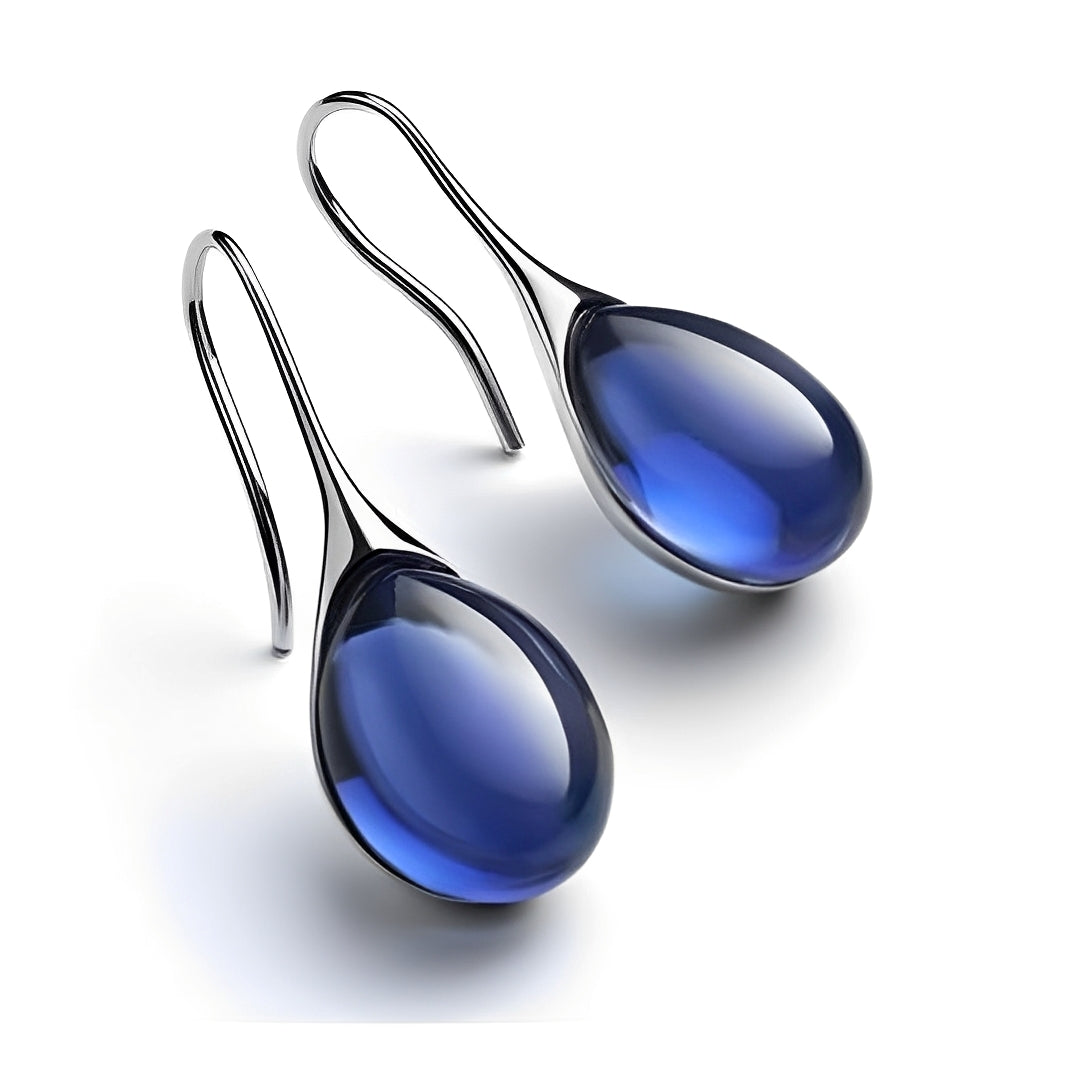 Karen – Hanging earrings of golden and silver crystal