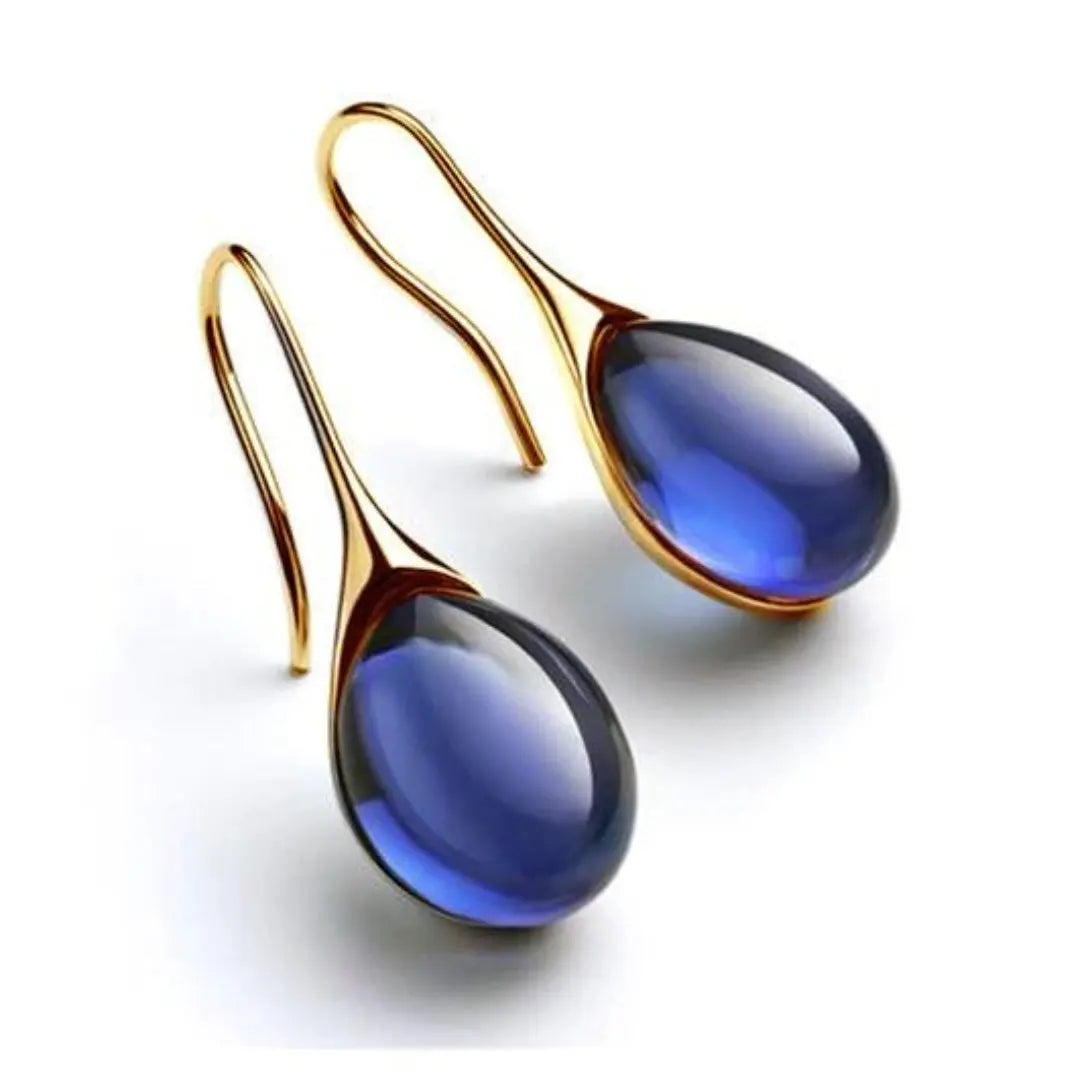 Leila – Bicolor Crystal Drop Earrings