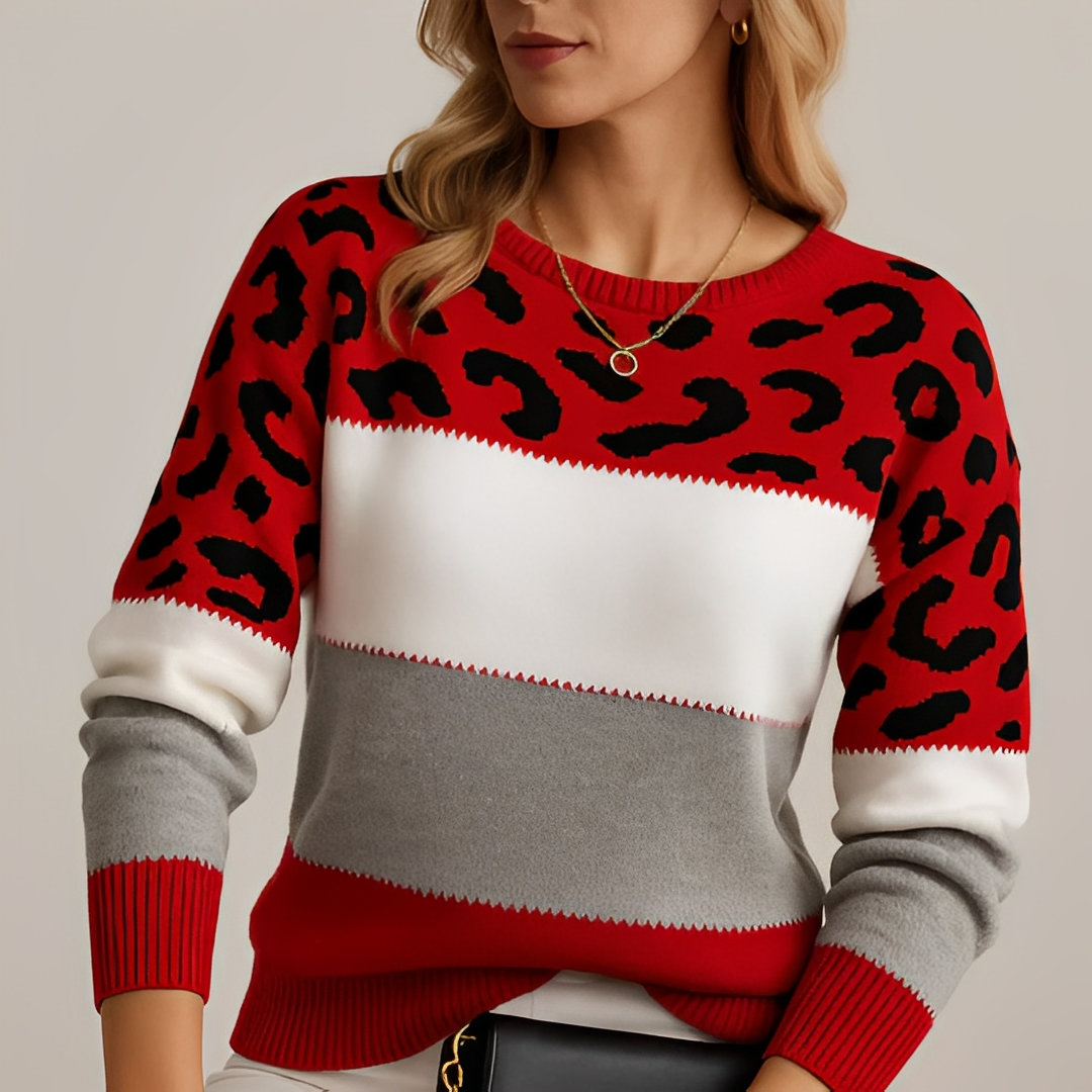 Raphaelle - Colorful, Patterned Sweater for Women