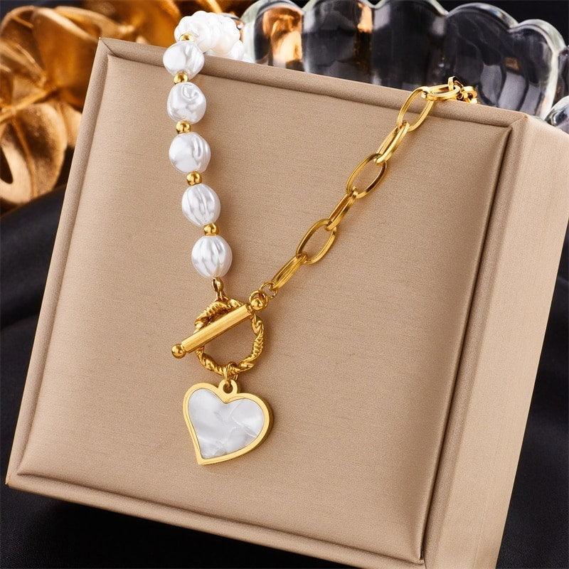 Cyrielle – Heart necklace with OT clasp