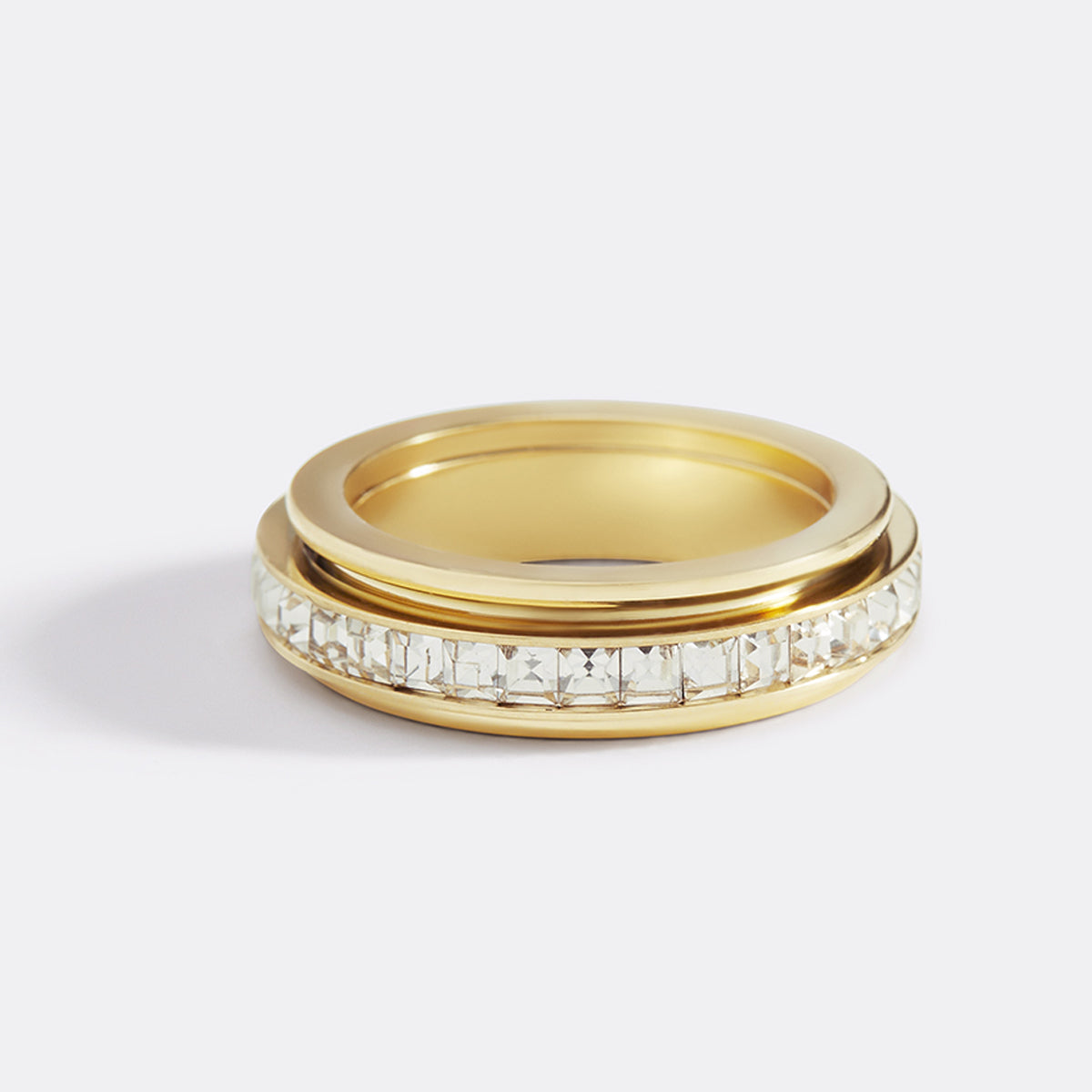 Alessia – Fidget spinning ring with crystal accent