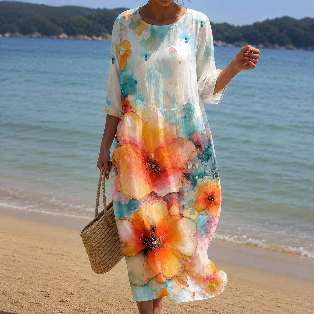 Miranda – Elegant Floral Dress with Loose Fit for Women