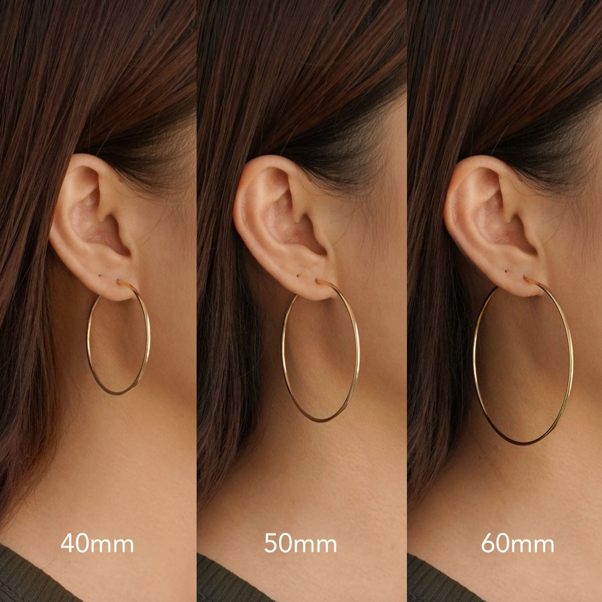Scarlett - thin large hoops