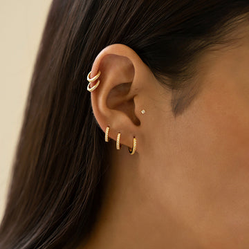 Pave - Brilliant Huggie Earrings