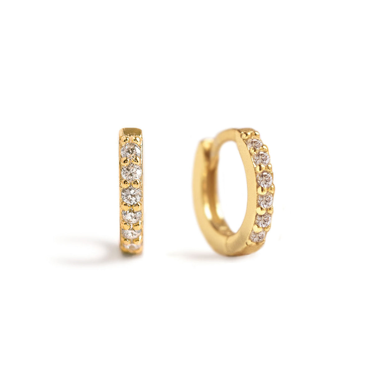Pave - Brilliant Huggie Earrings