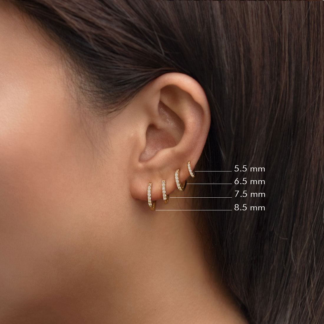 Pave - Brilliant Huggie Earrings
