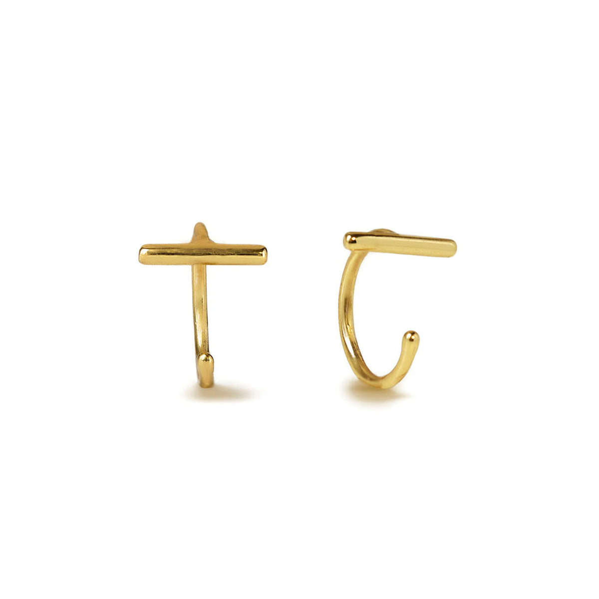 Rima - Huggie Bar Earrings