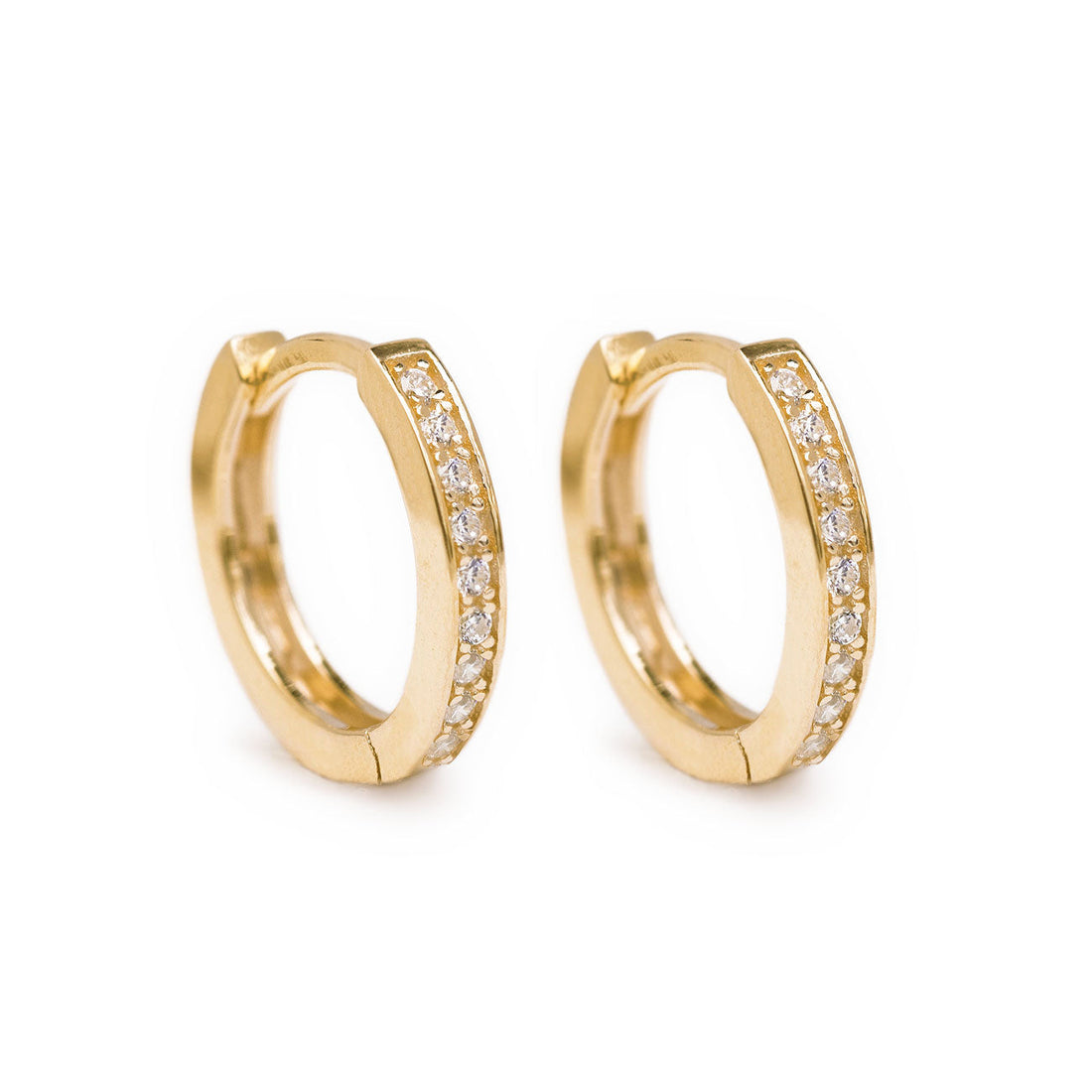 Classic Huggie Pave Earrings