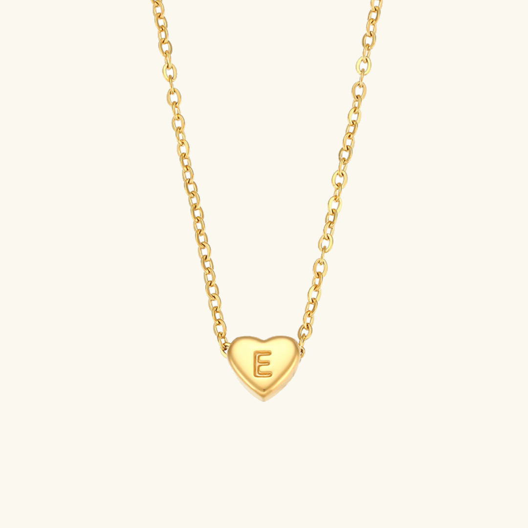 Heart - Gold Initials Necklace