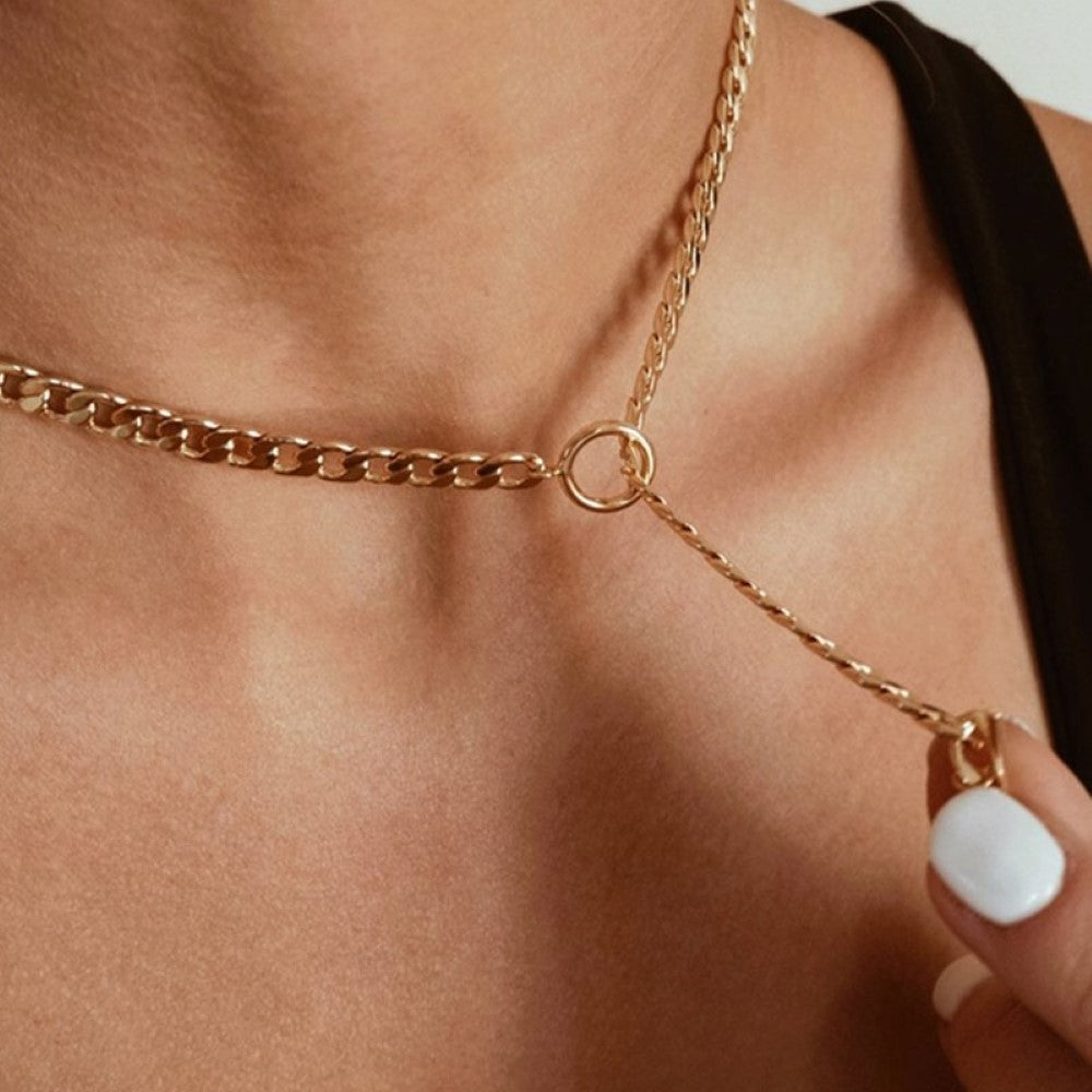 Double Chain - Cuban Chain and Pearls