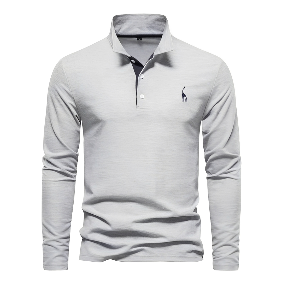 Antoine - Long-Sleeved Casual Polo Shirt for Men