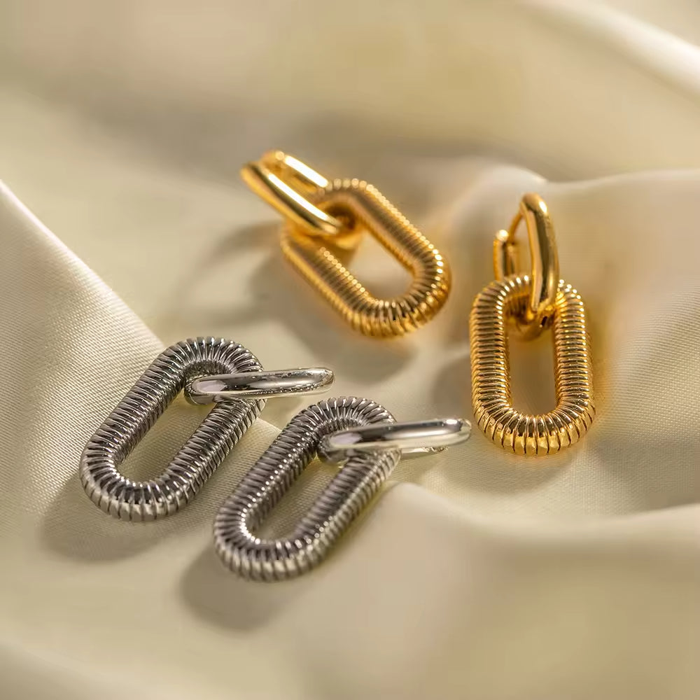 Nina – Elegant Double Oval Earrings
