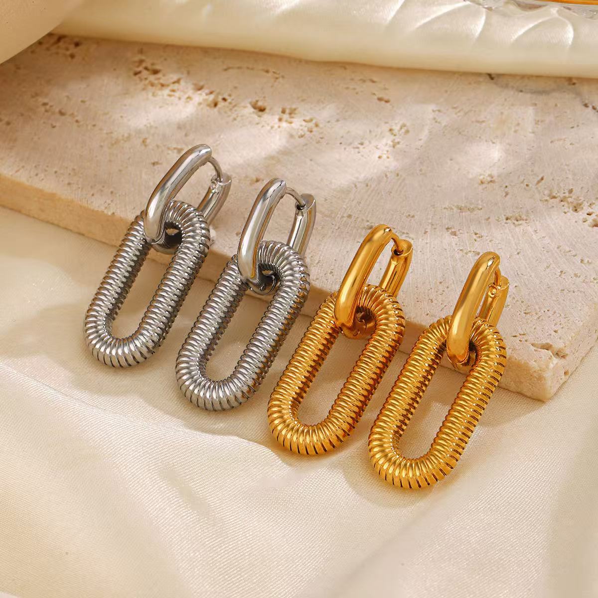 Nina – Elegant Double Oval Earrings