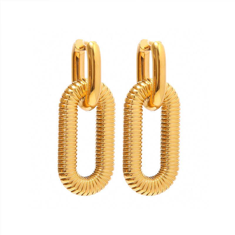 Nina – Elegant Double Oval Earrings