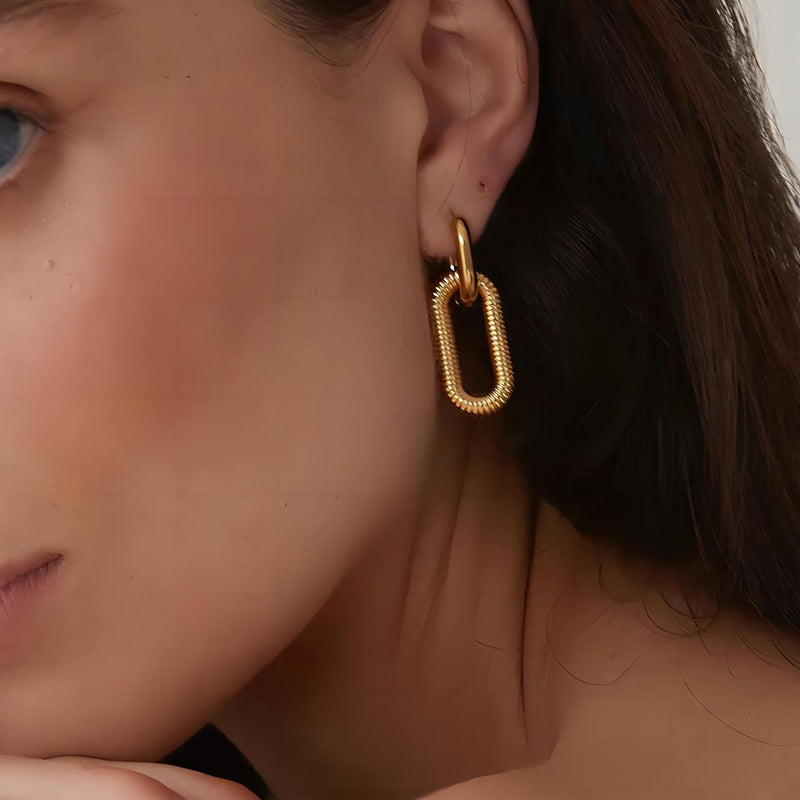 Nina – Elegant Double Oval Earrings