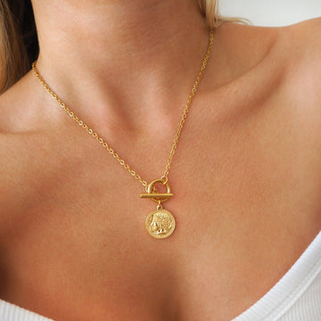 Havanna - coin necklace with toggle clasp